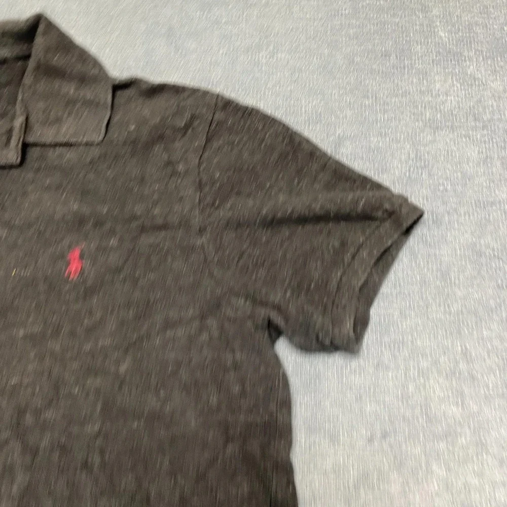 Polo Ralph Lauren Polo Shirt Mens Large Black Custom Fit Pony Logo Golf Tennis